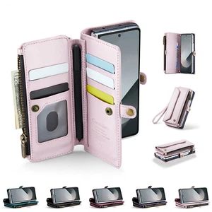 Bandolera Cuero Billetera Tarjeta Estuche Cubierta Teléfono Para Samsung Galaxy Z Plegable6/5/4/3 - Imagen 1 de 68