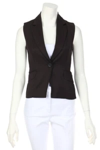 FLAVIO CASTELLANI Gilet Miscela Lana D 38 Marrone Scuro NUOVO - Foto 1 di 7