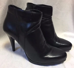 Nine West Robbins Fashion Ankle Booties Women's 10M Classic Black Heels Shoes - Picture 1 of 9