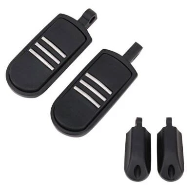 Almohadillas de pedal negras para motocicletas carretera reposapiés para Harley Honda Yamaha Foto 1 de 4