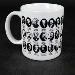 Vintage US Presidents Portraits Washington To Clinton 1993 Keramik Kaffeebecher - Bild 1 von 7
