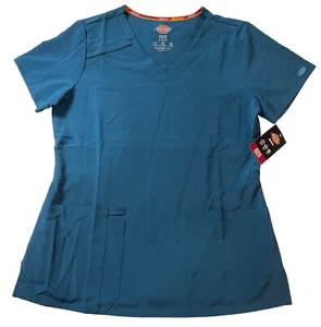 Dickies EDS Uniform Scrub Top Women’s (Size M) Medical Pockets New W/ Tags Green - Picture 1 of 9