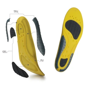SPORT SHOE INSOLES INNER SOLES PLANTAR FASCIITIS ORTHOTIC PU GEL PREMIUM QUALITY - Picture 1 of 13