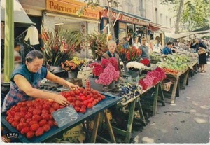 Monaco - Open Air Market Monte Carlo (Postcard) 1972 - Picture 1 of 2