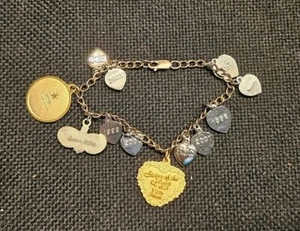 Vtg. BETA SIGMA PHI Silver 925 SORORITY 7"Bracelet W/CHARMS 90's To 2003 - Picture 1 of 5