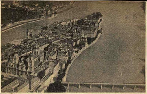 PASSAU Bayern alter Heimatbeleg Postkarten-Format ~1940 Mündung Inn Donau - Bild 1 von 2