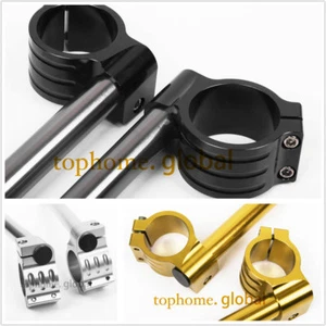 43mm 45mm 46mm 48mm Forcella Moto 7/8" Manubrio Clip On Regolabile CNC UK - Foto 1 di 4