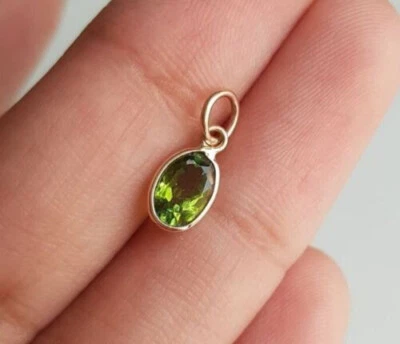 Wunderbare Peridot Topas Edelstein 925 Sterling Silber Handgemacht Anhänger - Bild 1 von 4