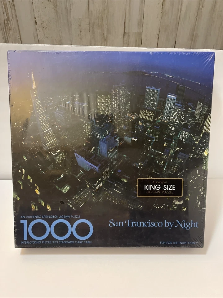 VTG Springbok 1000 pc Jigsaw Puzzle San Francisco by Night New Sealed - Image 1 of 4