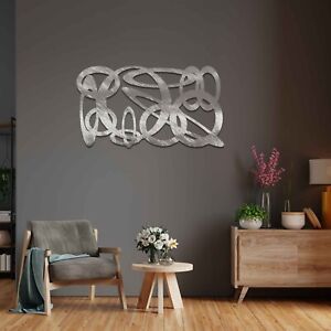 Contemporary Metal Wall Art - Modern Abstract Circular Design, Gift for Her