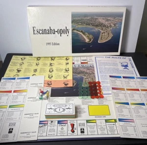 MIchigan Brettspiel Escanaba-opoly Monopoly 1995 Edition Pride Dist. Geöffnet RAR - Bild 1 von 19