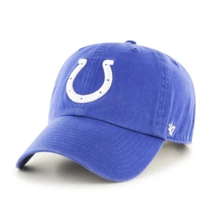 47 Brand NFL Indianapolis Colts Clean Up Hat! Dad Style Cap Blue White IN Luck - Picture 1 of 2