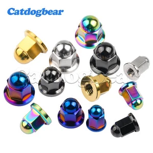 M6 M8 M10 Titanium Nut Acorn Dome Cap Hex Head Nuts for Bolt Screw Gr5 Fasteners - Picture 1 of 11