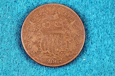 ESTATE FIND 1867 TWO CENT PIECE!!  #D0604 - Image 1 of 2