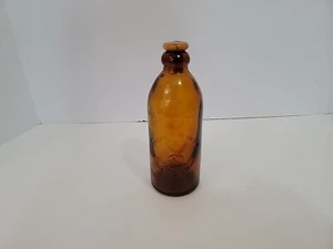 1981 Anchor Hocking Glass Amber Blob Bottle Winchester Community High Indiana - Picture 1 of 7