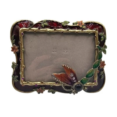 Marco de fotos de peltre esmaltado con joyas - Mosca dragón para foto 5x3" Foto 1 de 4