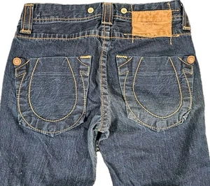 Jeans uomo vintage True Religion bretelle bottoni-fly taglia 30 made in USA - Foto 1 di 10