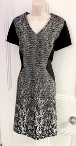 M&S Speziale Black/ White Elegant Dress Size 14 - Picture 1 of 2