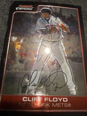 2006 Bowman Chrome - Cliff Floyd #127 Auto Red Refractor - Image 1 of 4