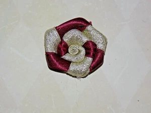 Gold wine ROSE flower 4cm glue on Sew on Applique Motif Patch trim - Picture 1 of 1