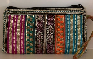 Billetera Multicolor Hecha a Mano Única Cremallera Bordado Damas NUEVA MUJER Tela - Imagen 1 de 5