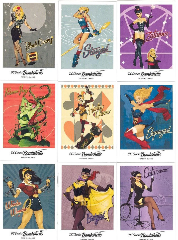 2017 Cryptozoic DC Comics Bombshells Trading Cards Characters Insert Set Of 9! - Image 1 of 1