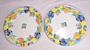 Two Corelle "Fruit Basket" salad plates, lightly used, discontinued 2002 - Picture 1 of 5