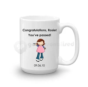 Taza grande personalizada felicitaciones pasado examen de conducción regalo para niñas dama #4 - Imagen 1 de 3