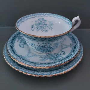 Antique Samuel Radford ' Moselle ' Bone China TeaCup Trio c1894 Set D - Picture 1 of 14