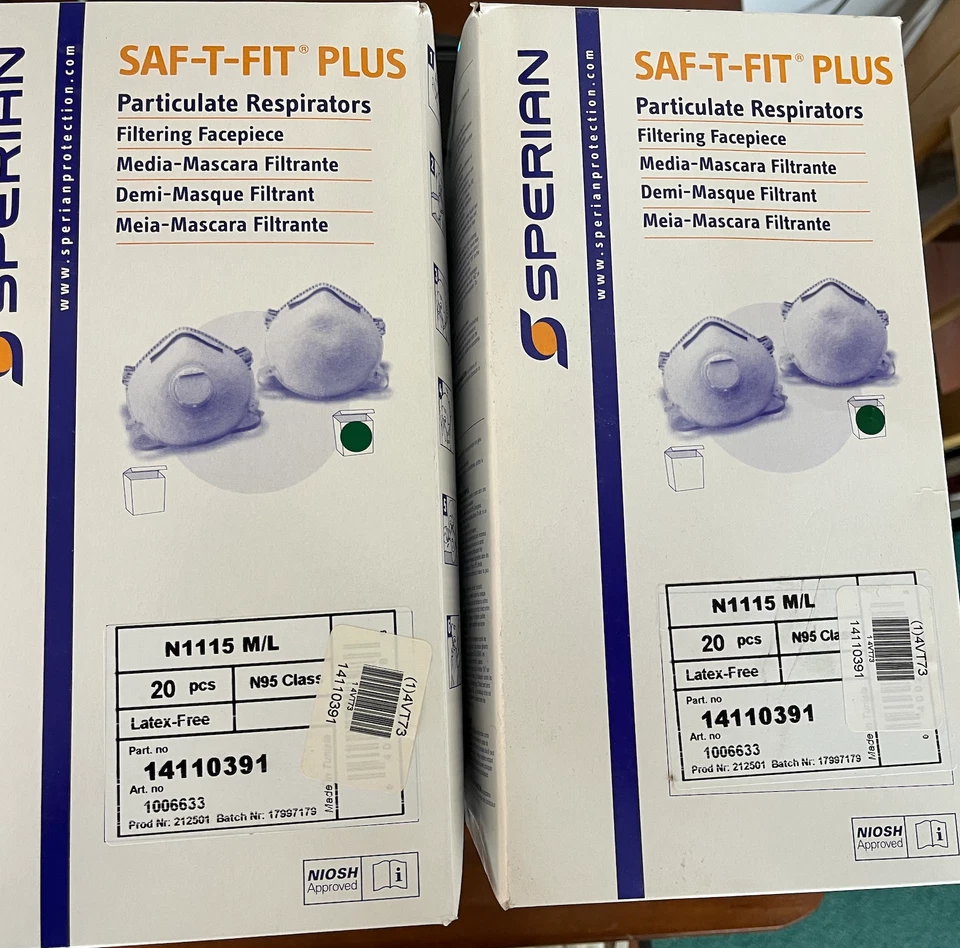 40  Sperian Saf-T-Fit Plus M/L Particulate Respirator Mask N1115 14110391 - Image 1 of 1