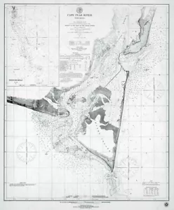 1866 Nautical Map of Cape Fear River North Carolina - Picture 1 of 4