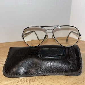 Vintage COTTET PILOT Aviator Eyeglasses 56-145 Made In France Used Rare - Picture 1 of 15
