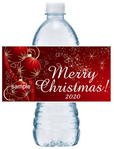 20 PEGATINAS DE CUMPLEAÑOS FIESTA DE NAVIDAD FAVORES BOTELLA DE AGUA ETIQUETAS - Imagen 1 de 1