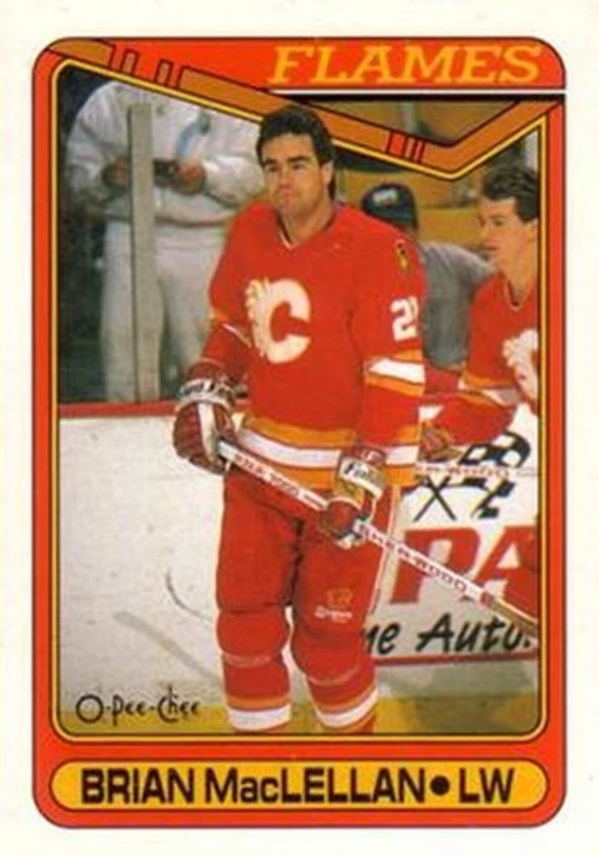 #286 Brian MacLellan - Calgary Flames - 1990-91 O-Pee-Chee Hockey - Image 1 of 1