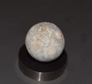 ⭐Antique Handmade Rebel Gray Fired Hard Clay Toy Marble Shooter Size .796'=51/64 - Picture 1 of 6
