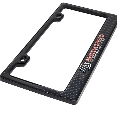 MAZDA SPEED LICENSE PLATE FRAME COVER CARBON FIBER LOOK FOR RX8 RX7 MX5 MIATA - Image 1 of 4