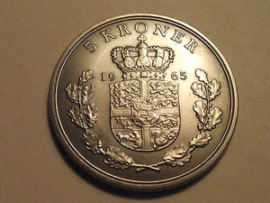 #1220 Denmark: 5 Kroner 1965 unc - Picture 1 of 4