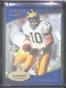 2000 Quantum Leaf Rookie #343 Tom Brady - Picture 1 of 2