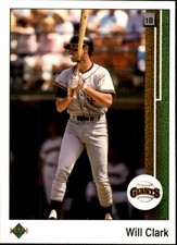1989 Upper Deck San Francisco Giants Baseball Card #155 Will Clark