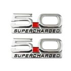 For 2015-2020 5.0L 5.0 Supercharged Fender Emblem Badge Chrome Sticker -2Pc