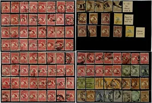 AUSTRALIA KANGAROOS MIXED LOT 110 STAMPS 1d to 5s A FEW PERF FAULTS MOSTLY FINE - Picture 1 of 3