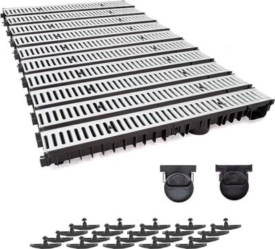 SPEEDPLANT 10m Entwässerungsrinne mit Dichtung Tiefe: 100 mm. Belastungsklasse A15