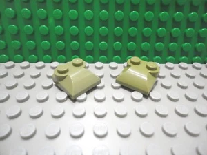 Lego 2 Olive Green 2x2 Curved Smooth Slopes with 2 top studs car truck NEW - Picture 1 of 1