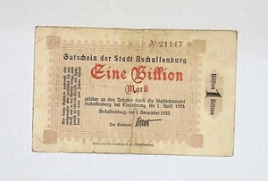 Billete de 1.000.000.000.000.000/1 billón de marcos de Alemania de 1923 - Imagen 1 de 2