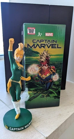 Oakland Athletics A's 2023  Captain Marvel SGA Bobblehead bobble 7/15/23 NIB a Cover