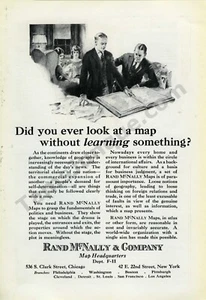 1924 Rand McNally Map Company Travel Vacay PRINT AD Nearly 100 years old (3377) - Picture 1 of 1