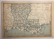1935 Antique County Map J Thomas Co Louisiana LA New Orleans St Bernard
