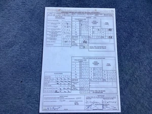 Hoja de reabastecimiento de combustible British Airways Concorde G-BOAA LHR 5 de mayo de 1977 fotocopia - Imagen 1 de 7