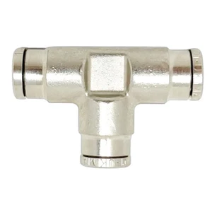 NORGREN 120600400 Pneufit Union T-Stück Verschraubung, 1/4 Zoll Messing vernickelt 7er-Pack!!! - Bild 1 von 3