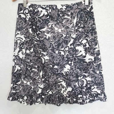 Falda Floral Gris Odille Anthro's Talla 6 Foto 1 de 4